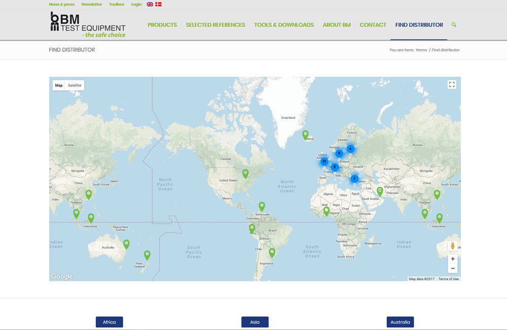 New-website-EN-5 An overview of all BM distributors all over the world on bmtest.dk